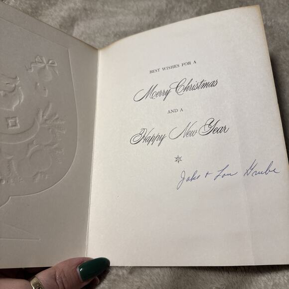 Vintage Christmas Greeting Card 8 X 6 - Picture 3 of 7